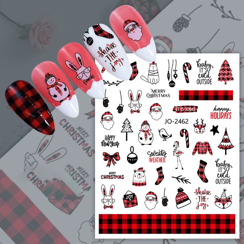 Autocollant de manucure de noël