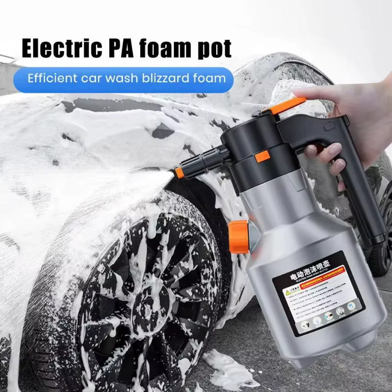 Pulvérisateur de mousse électrique portatif 2L, pompe à main, canon à mousse de neige, pulvérisateur motorisé pour lavage de voiture, nettoyage de la maison