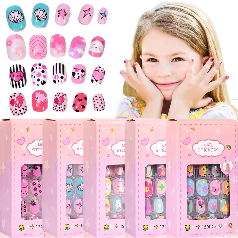 120 pièces enfants presse sur ongles