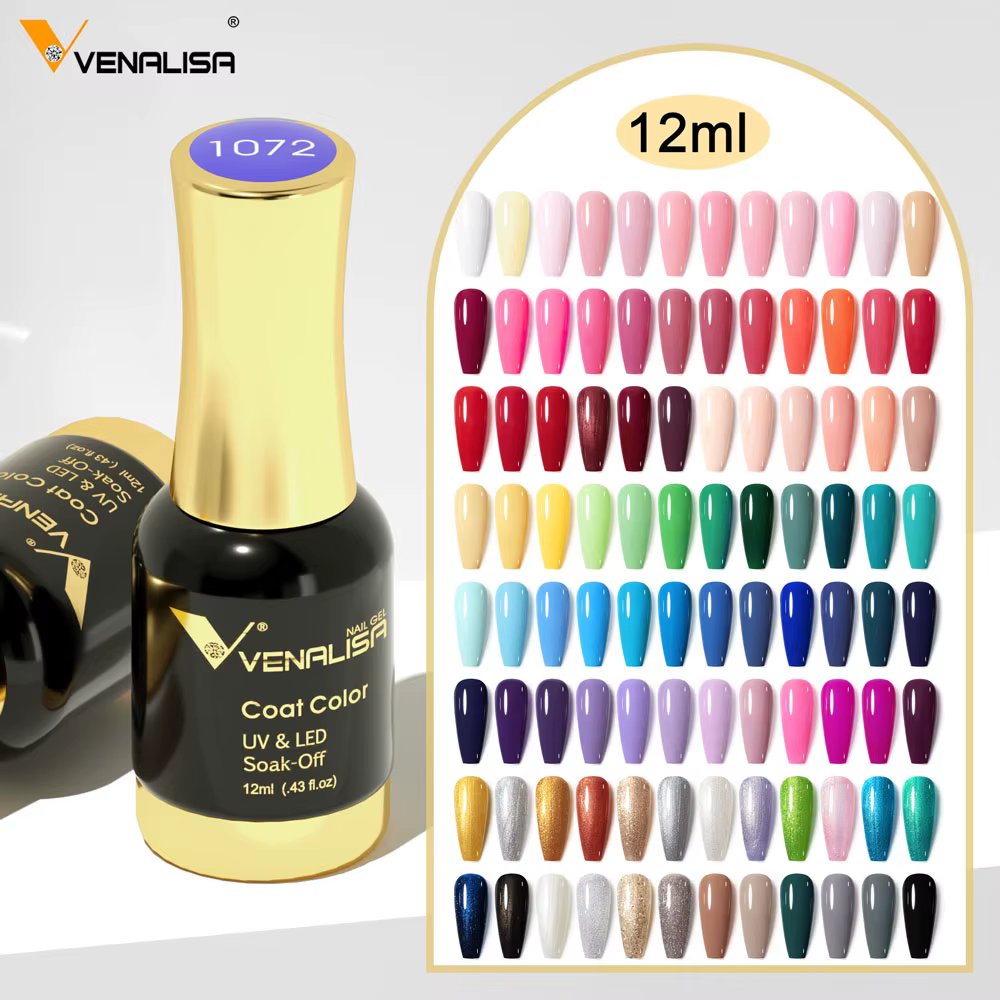 VENALISA 12ml fabuleux ongles roses laque cristal CANNI Nail Art paillettes perle diamants tremper platine UV LED Gel