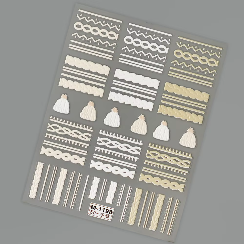Autocollant pour ongles gravé en acrylique