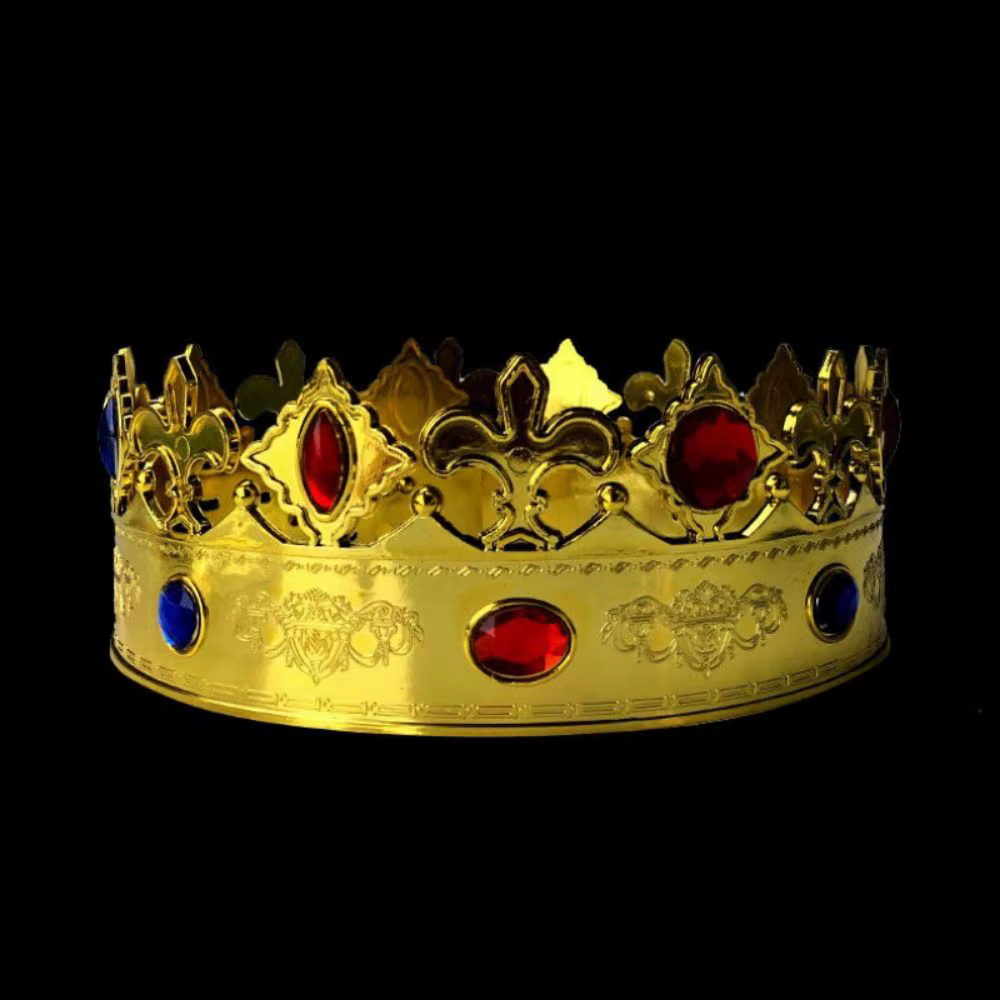 Bijoux fantaisie Charles Coronation couronne pour hommes diadèmes ronds couronnes de princesse couronne en or jouet