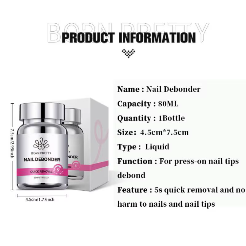 Dissolvant pour ongles 80ml – Bouteille de trempage à dissolution rapide avec éponge – Kit professionnel de manucure pour salon et DIY