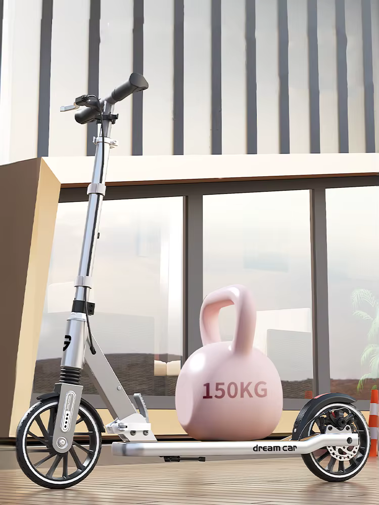 Trottinette à deux roues pour adultes de 5 à 15 ans, scooter à une jambe à hauteur réglable pour adolescents et enfants