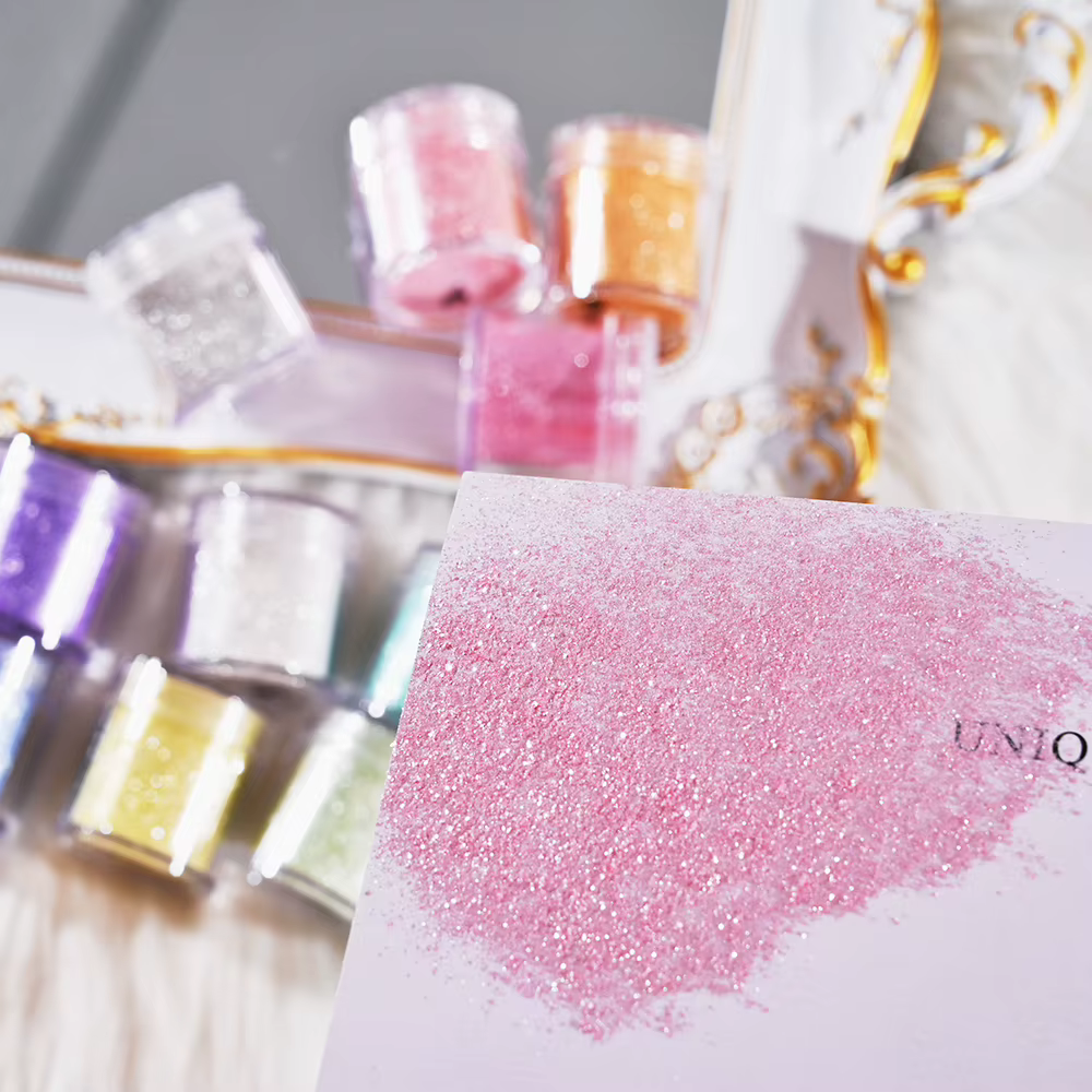 10 couleurs coloré opale ongles paillettes poudre lavande/rose/argent/bleu