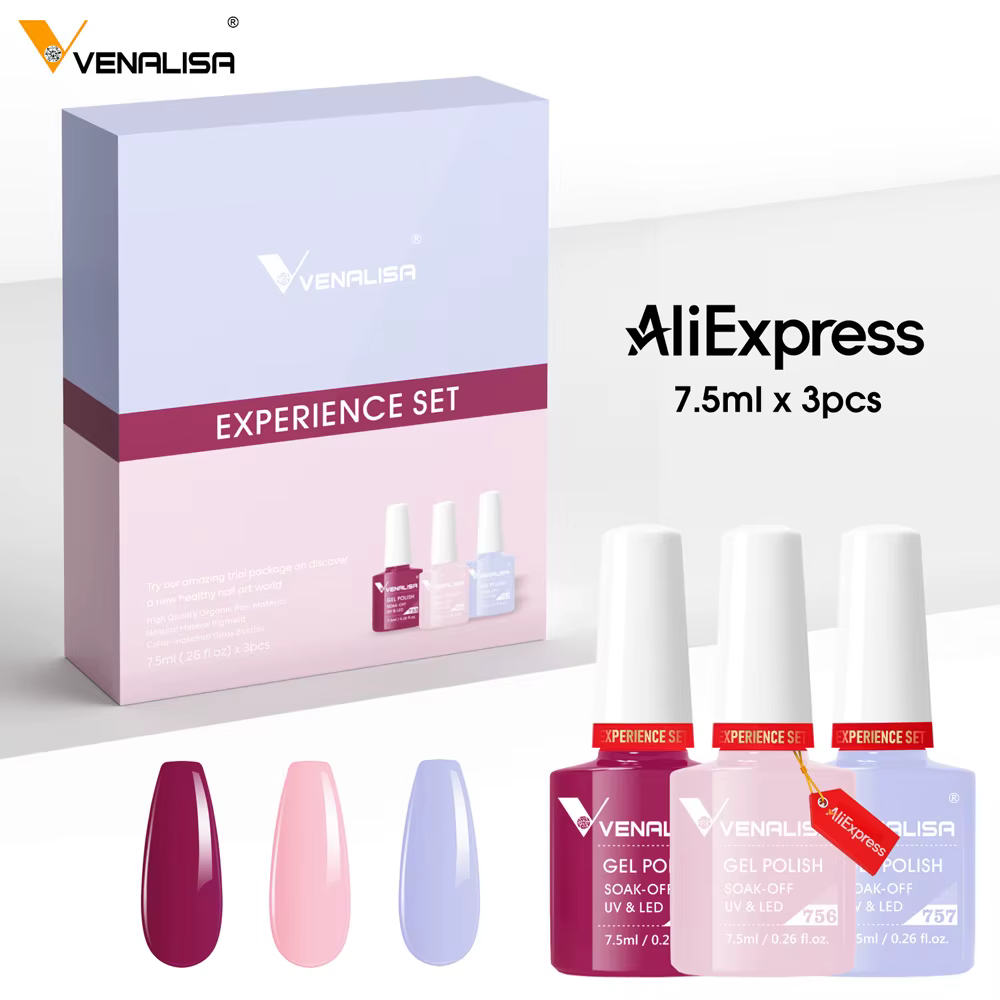 3 pièces/kit Venalisa vernis à ongles brillant Semi Permanent grande couverture Gel