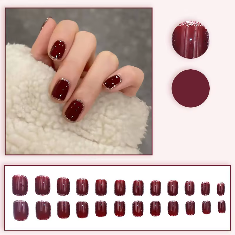 Faux ongles courts et moyens pour femmes et filles