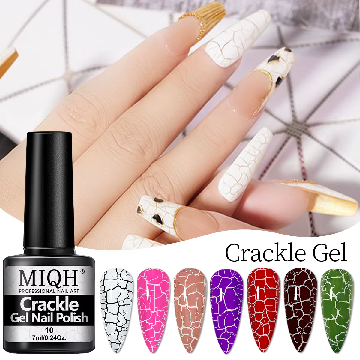 Gel de vernis à ongles craquelé
