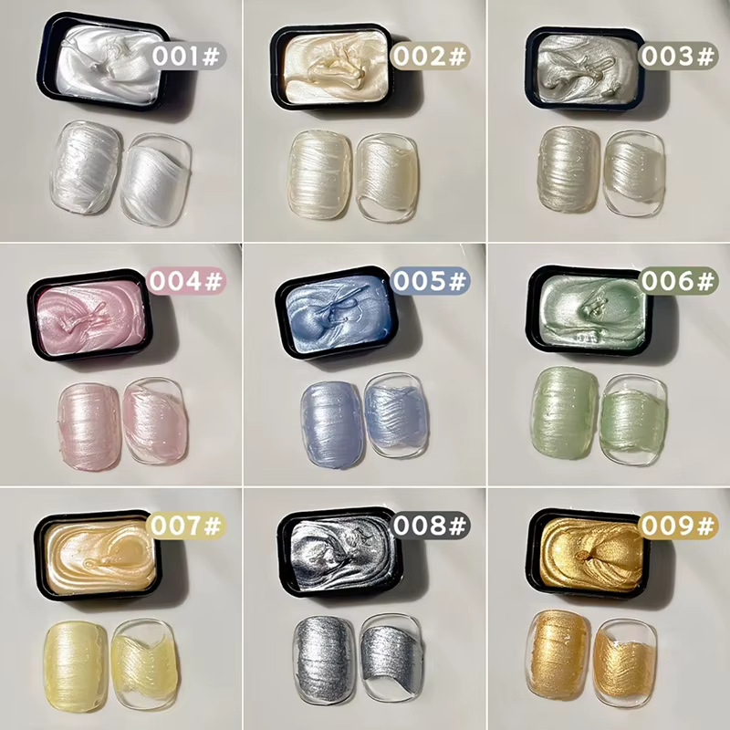 9 couleurs perle brillant solide vernis à ongles nouveau populaire pat-pat gel