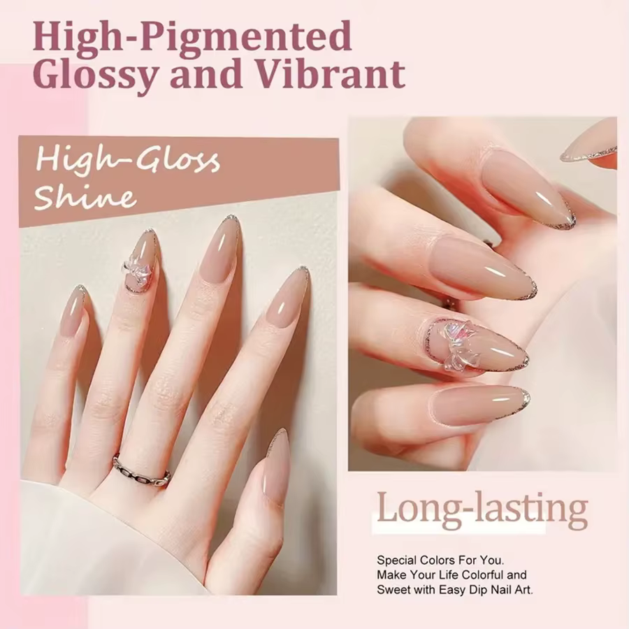 Kit de poudre à ongles 20 couleurs avec liquide