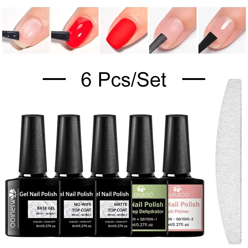 Kit de Gel à ongles fonctionnel 6 pièces-déshydrateur d'ongles