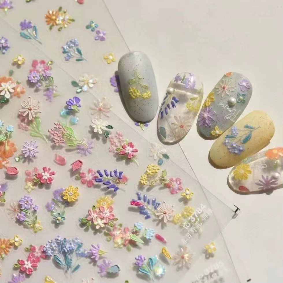 Autocollants adhésifs pour nail art DIY