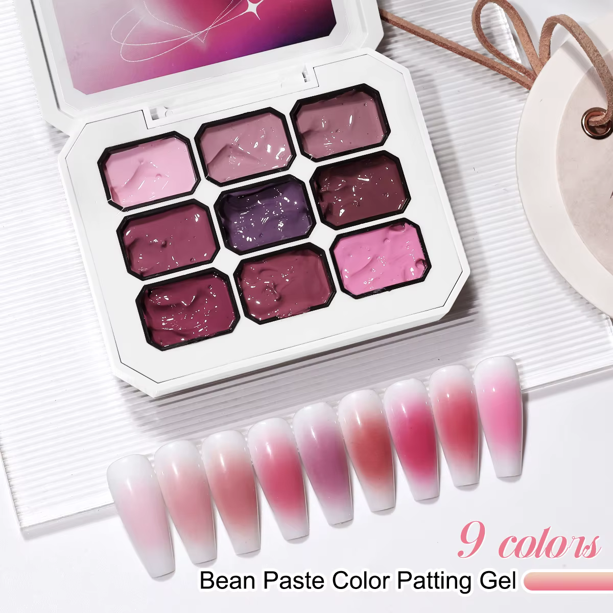 1 pièce Gel à ongles semi-solide rose 9 couleurs