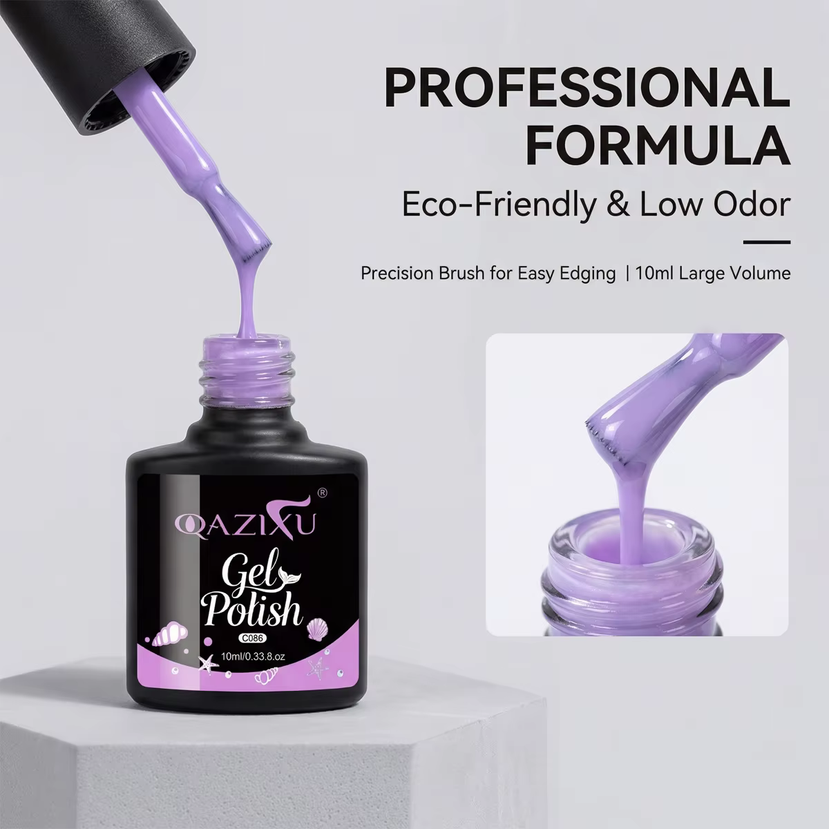QAZIXU – Kit de vernis à ongles gel pailleté effet sirène 6 couleurs