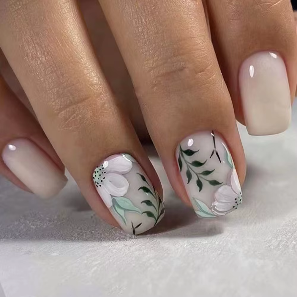Faux ongles français dégradés