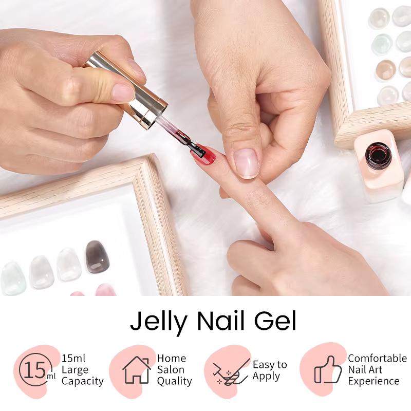 UR SUGAR 15ml Gel Polish Translucide Noir pour Ongles
