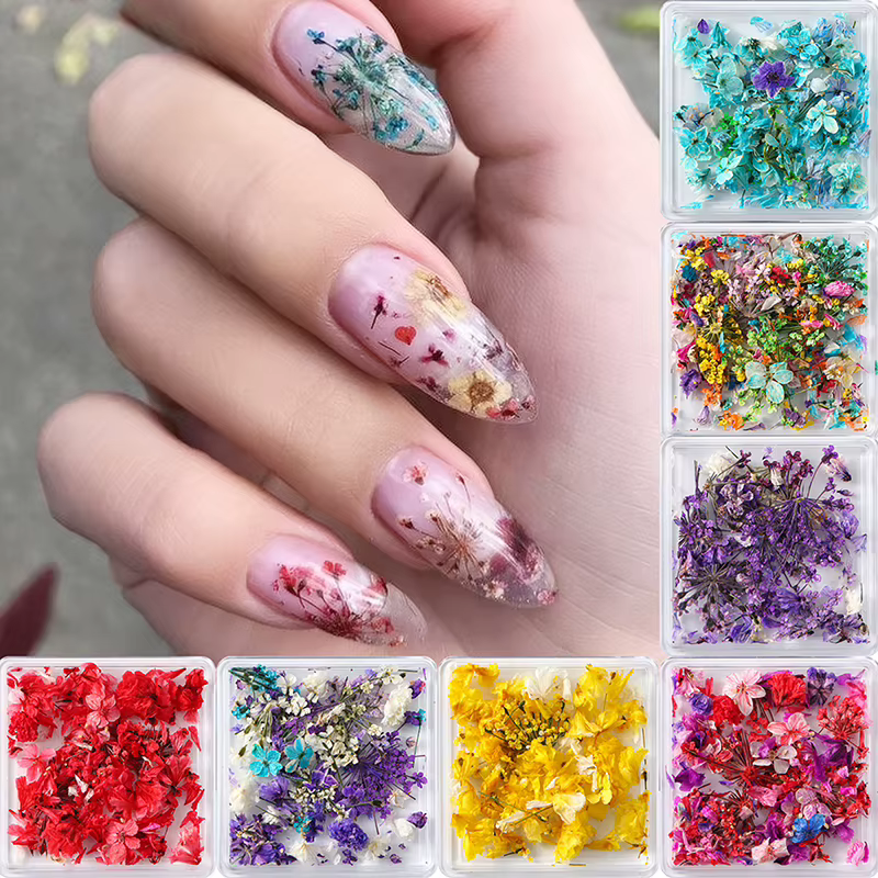 [GLOW] 1 boîte de décoration florale pour Nail Art