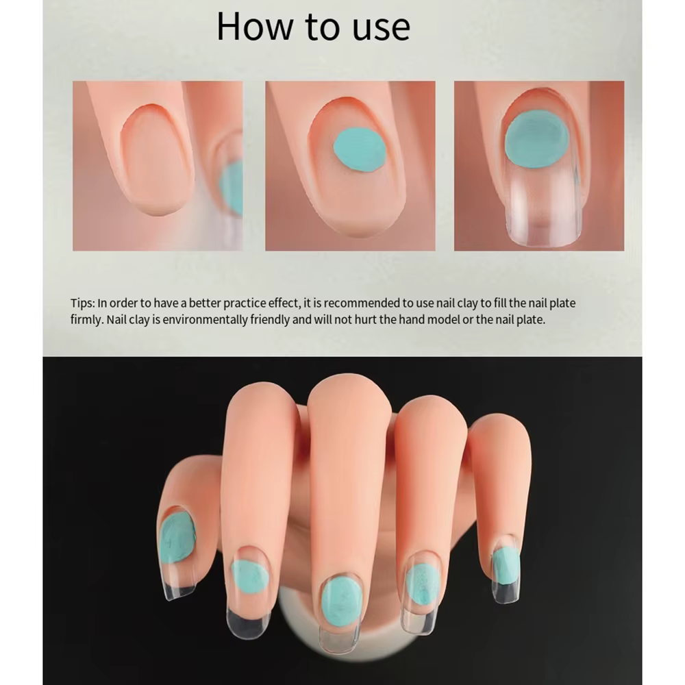 Main d'entraînement pour ongles en acrylique