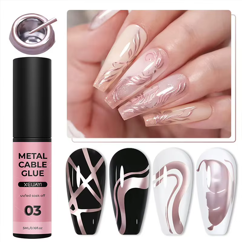 Vernis à ongles en Gel métallique argenté Super brillant