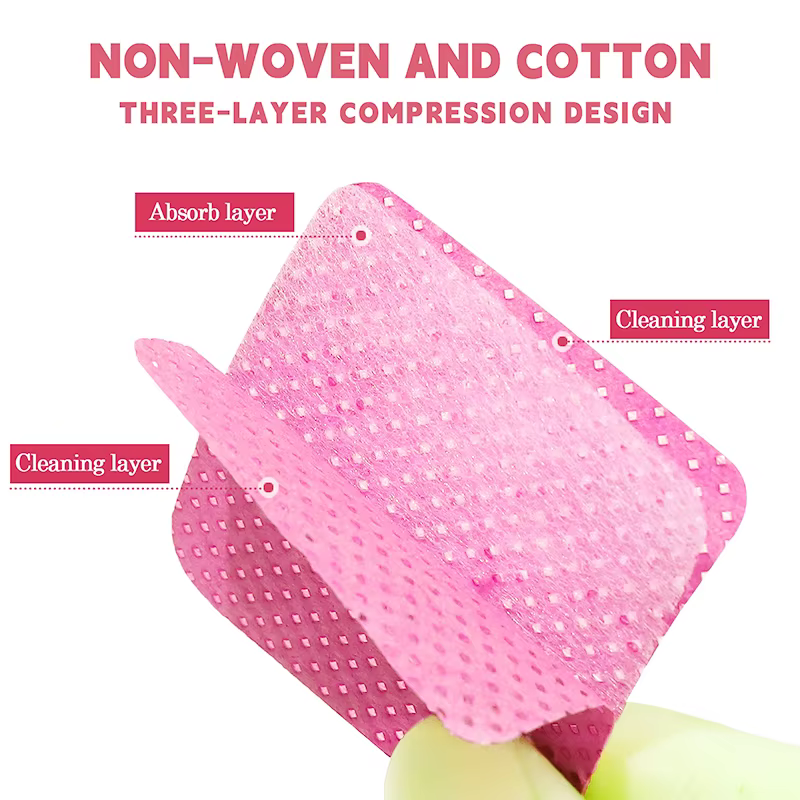 200 pièces/boîte lingettes à ongles non pelucheuses Extension de cils