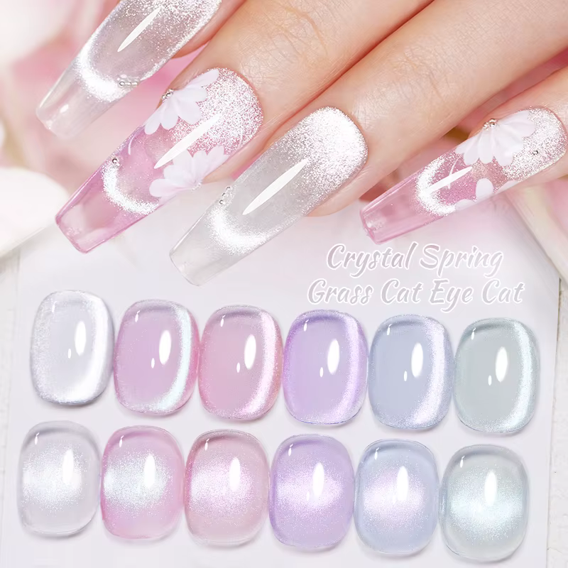 7.5ml cristal blanc oeil de chat Gel vernis à ongles holographique UV tremper Gel laque magnétique hybride Gel