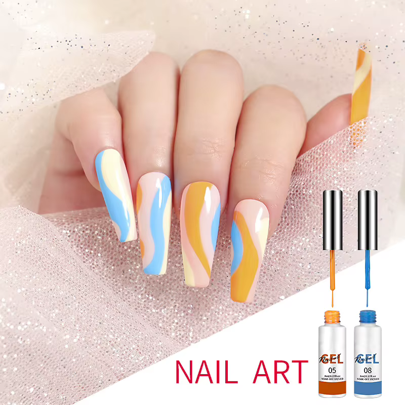 Kit de vernis à ongles gel semi-permanent 12 couleurs 8 ml
