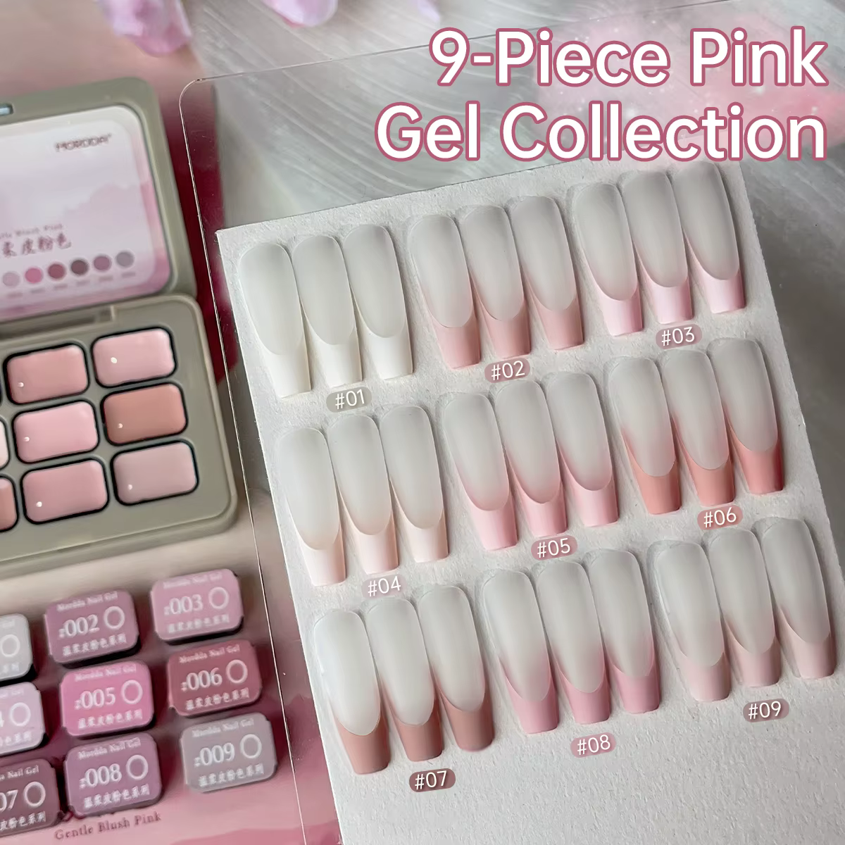 Colle rose pour vernis à ongles