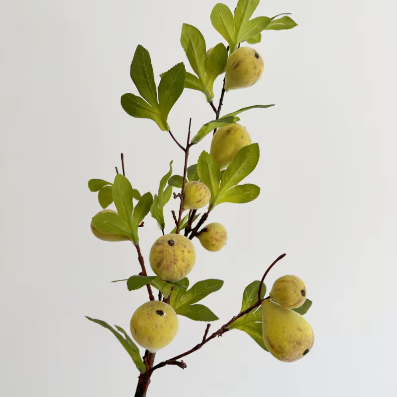 Branche de fausse figue avec fruit, 33.86 pouces, parfaite pour la décoration de salle de fête, fleurs artificielles, décoration de mariage intérieure et extérieure