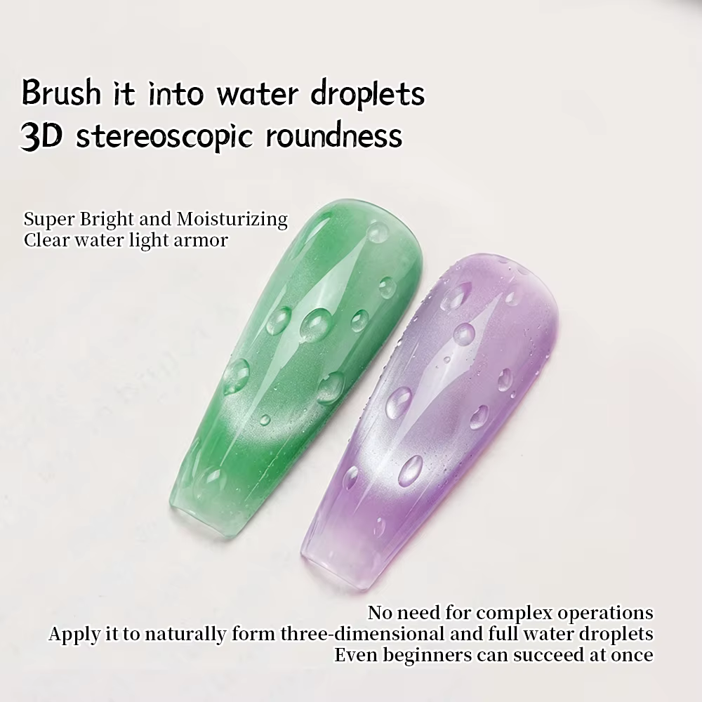 KANIU 12ML Vernis à ongles gel transparent effet goutte d'eau