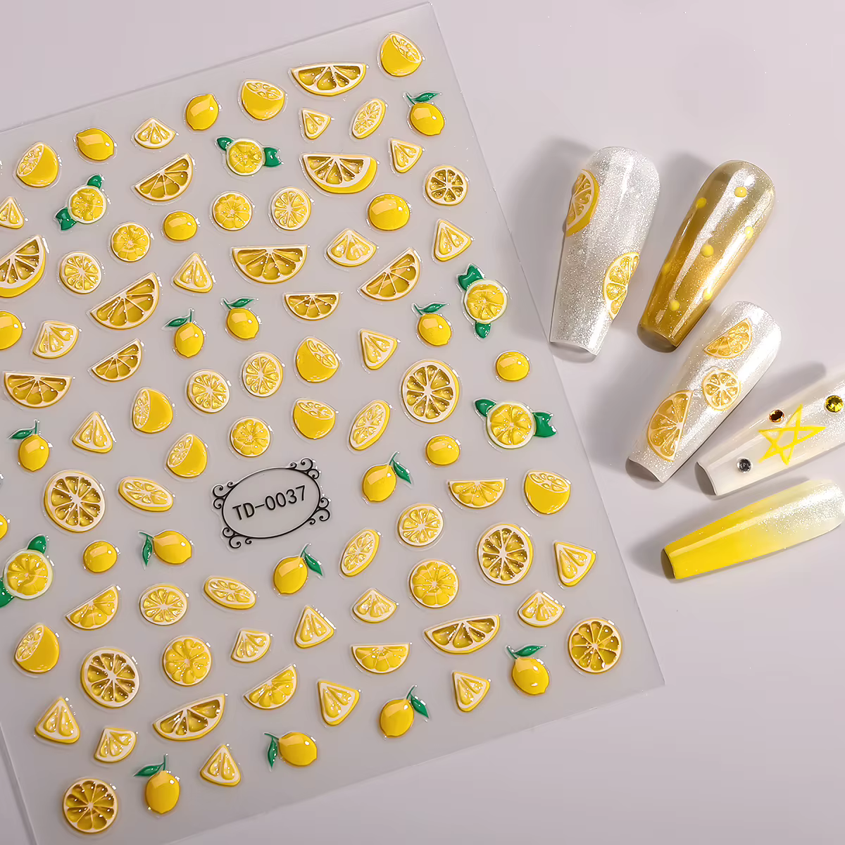 1 autocollant 5D pour ongles