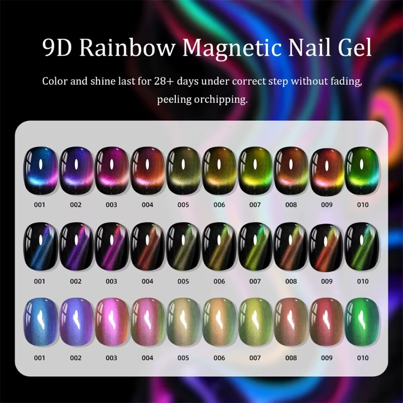 Vernis à ongles magnétique polarisé effet œil de chat irisé