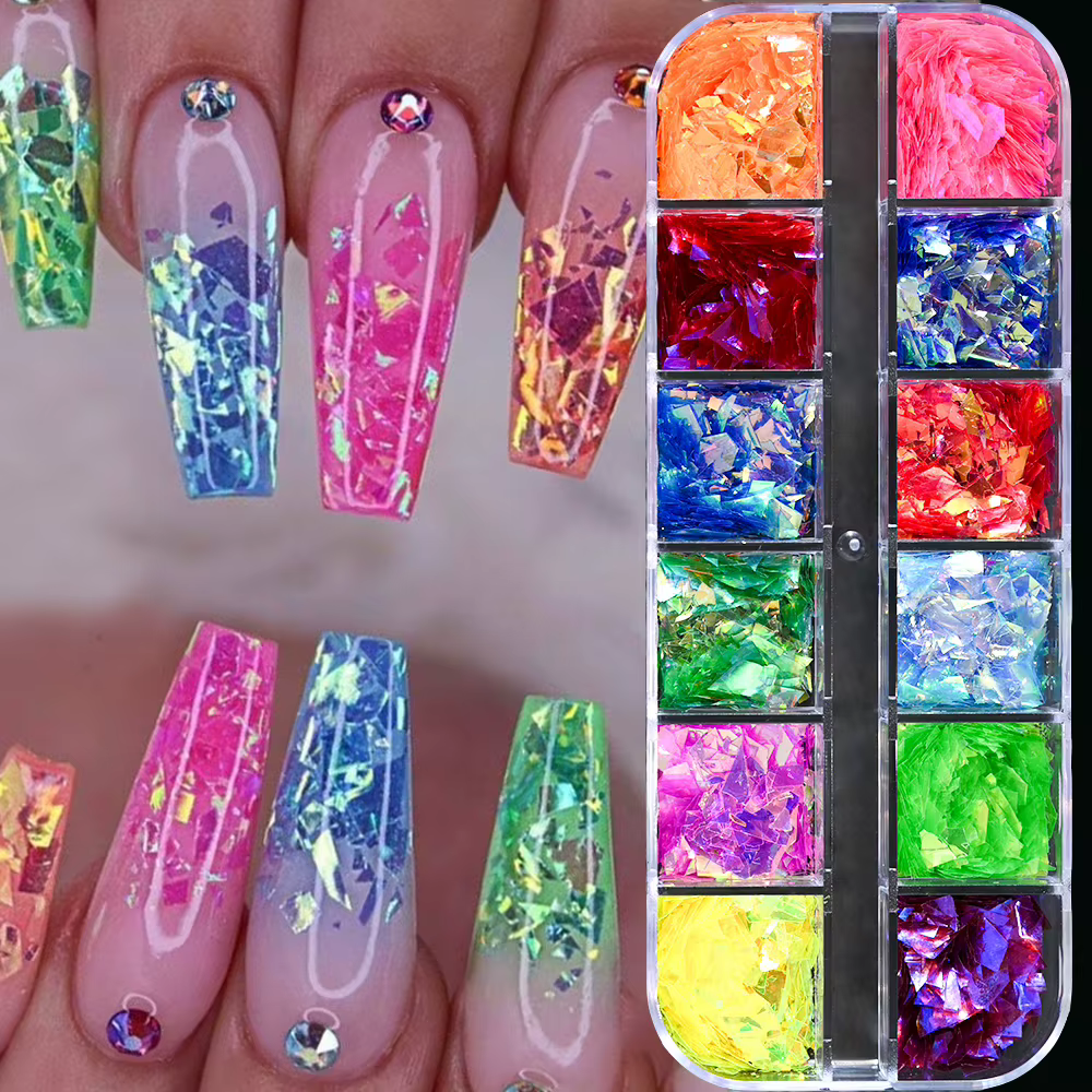 Paillettes holographiques irrégulières pour nail art