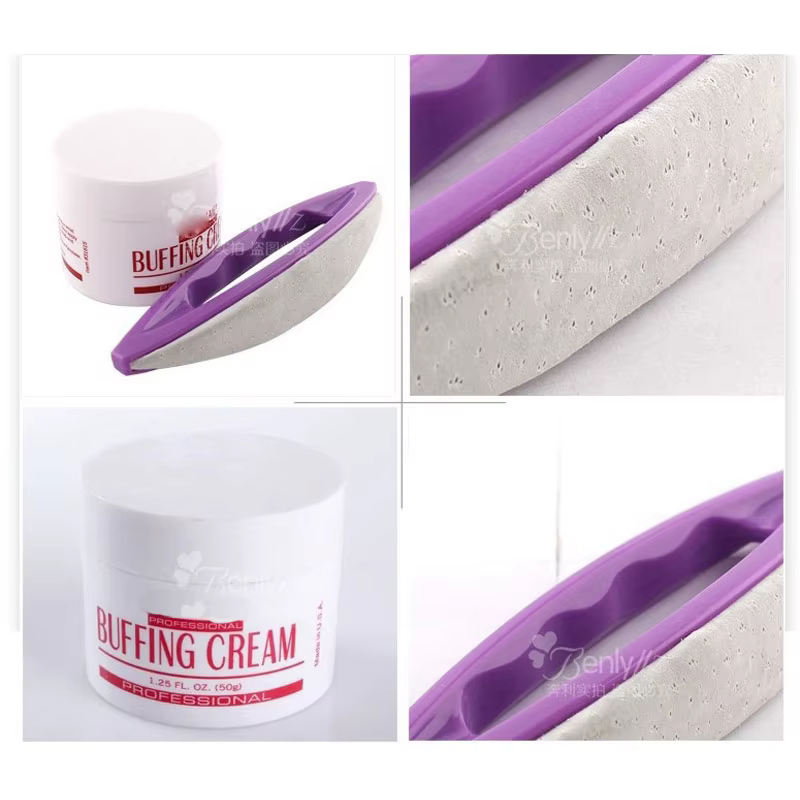 Professionnel 2 pièces/ensemble Nail Art crème de polissage + tampon en cuir vernis ensemble outil à ongles UV Gel