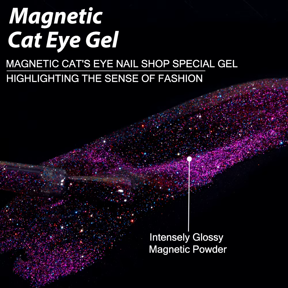 KODIES GEL-Verhéritage gel œil de chat, semi-permanent, laser magnétique UV, diamant coulé, paillettes, gel yeux de chat, vernis pour manucure, 15ml, nouveau