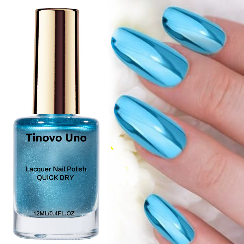 Tinovo Uno – vernis à ongles bleu métallique