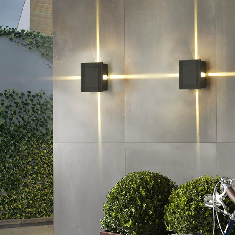 Applique murale LED extérieure étanche IP65, éclairage mural bidirectionnel (haut et bas)
