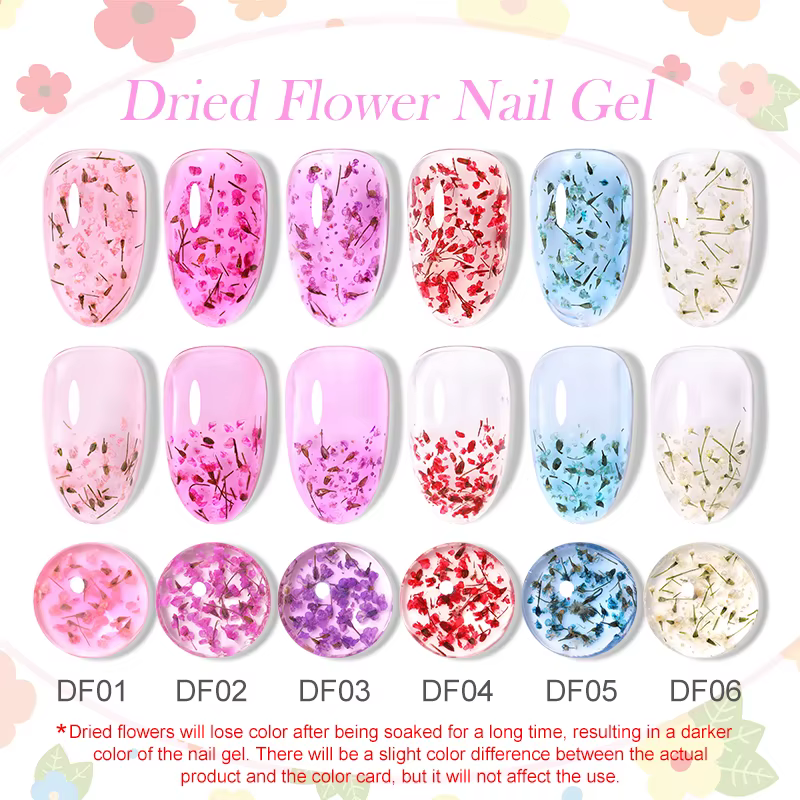 LILYCUTE 8ml rose fleur séchée Gel vernis à ongles