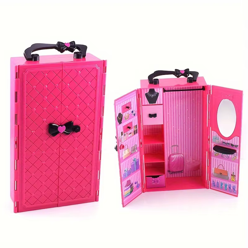 Garde-robe portable en plastique, meubles de maison de courses, Cisco à beurre, peut renforcer les vêtements et accessoires, bricolage, cadeau d'anniversaire et de Noël