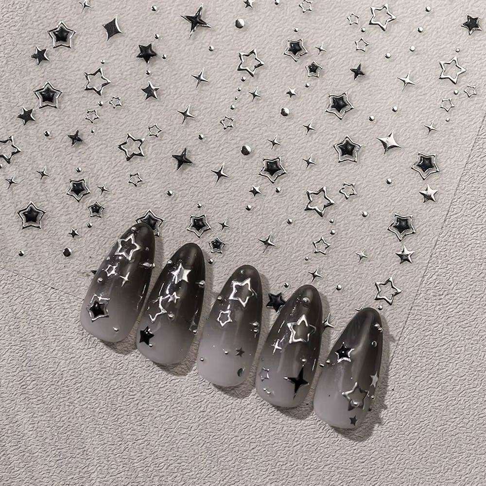 Autocollants pour ongles étoiles de luxe 5D