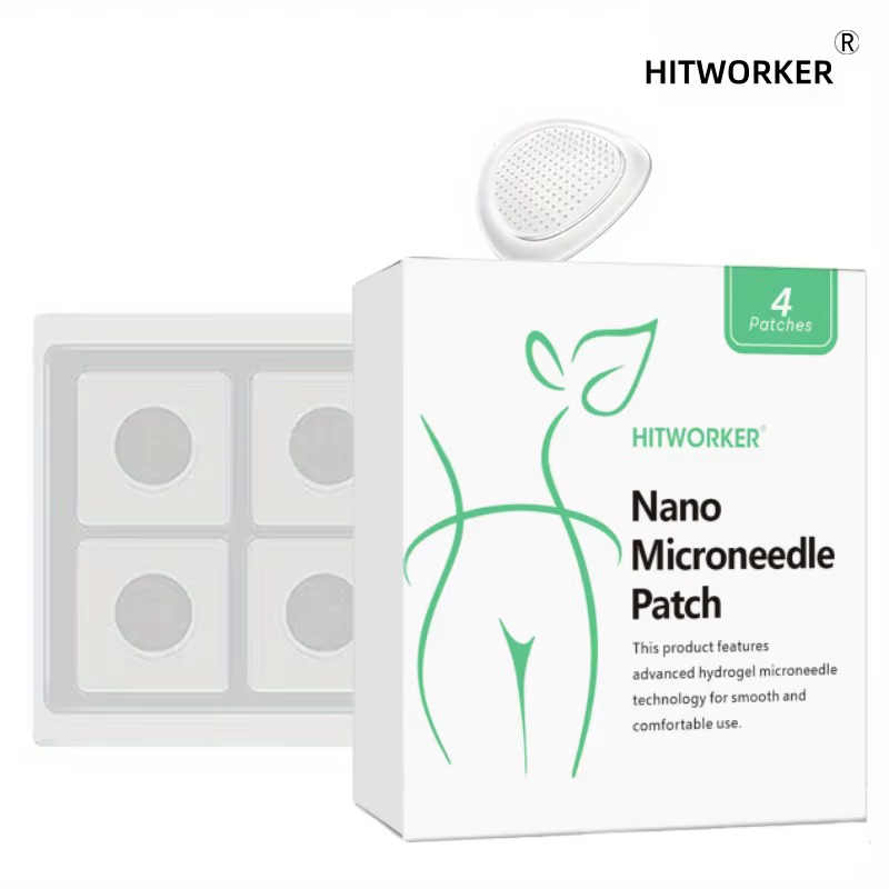 Ensemble de 4 patchs de soin corporel à micro-aiguilles nano, conçus pour un nettoyage complet, sans laisser de résidus, résistants à l'eau et à la transpiration.