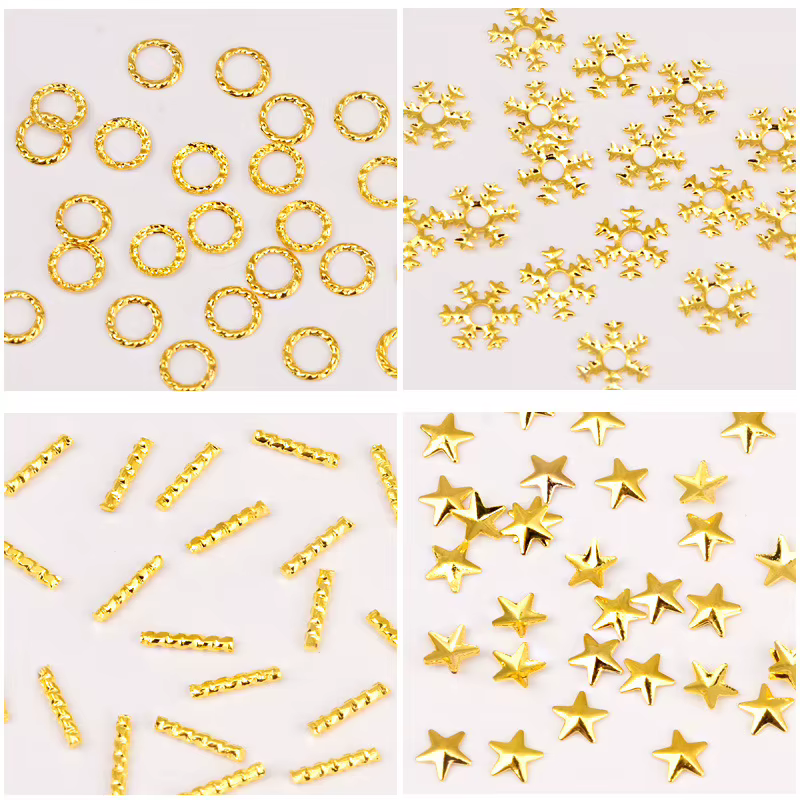 YYM Breloques Métalliques 3D Étoile et Lune Style Punk pour Ongles