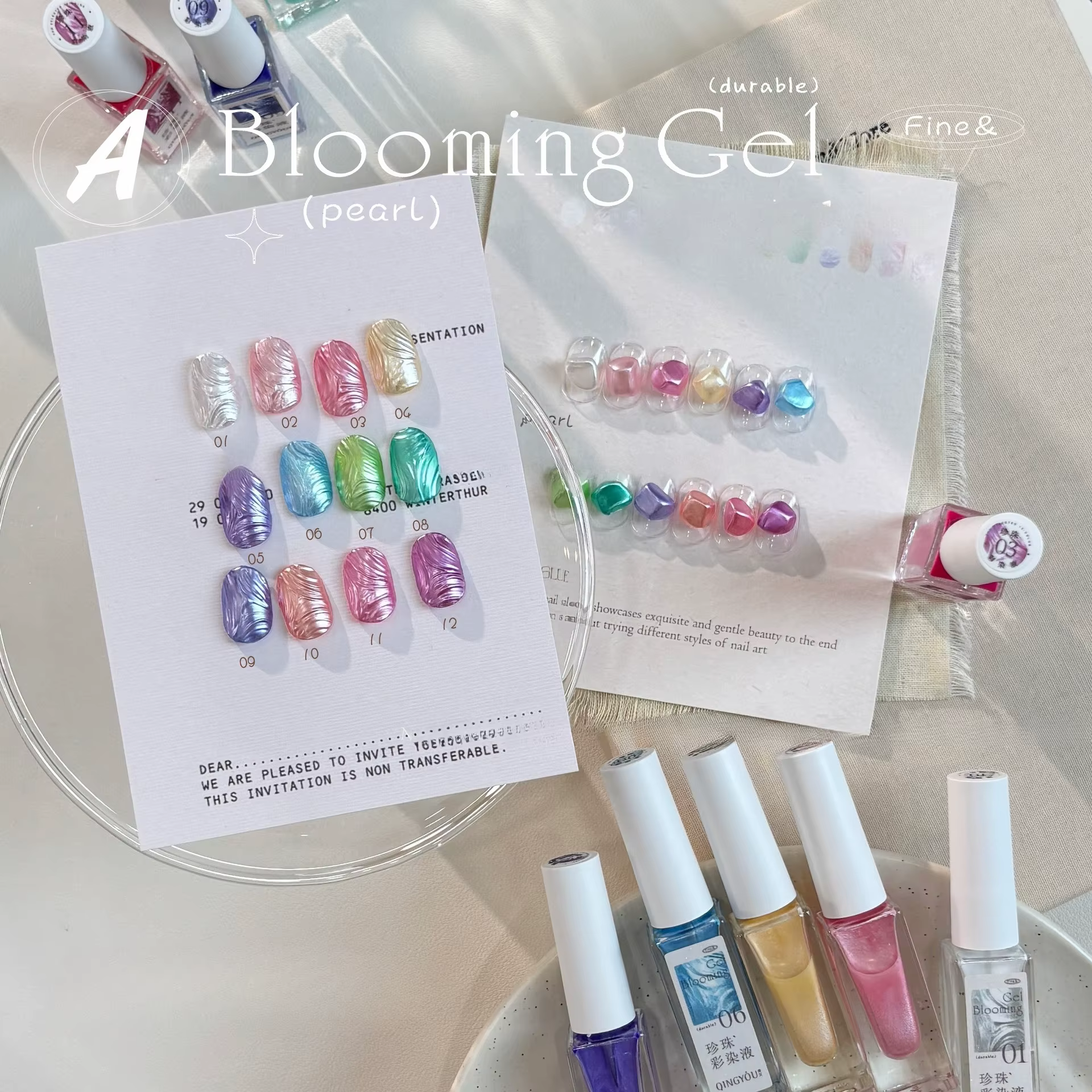 Vernis à ongles effet marbre Pearl Blooming
