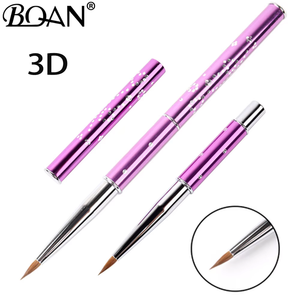 BQAN 1 pièce Pinceau à ongles 3D violet