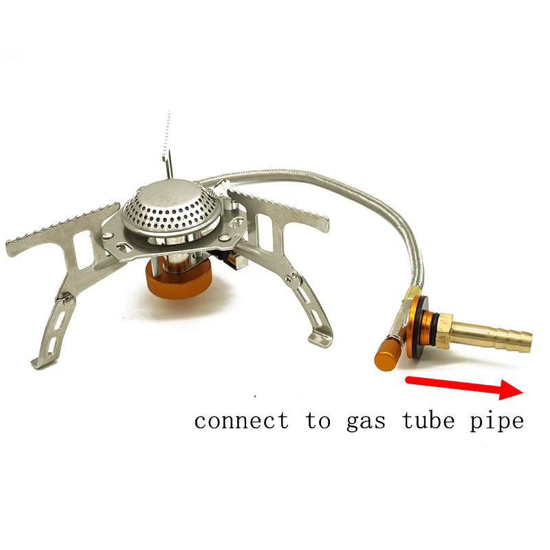 Réchaud de camping extérieur polyvalent, accessoires de vanne de commutation, connecteur aux cylindres de GPL, intervalles véhifiés, adaptateur de gaz précieux