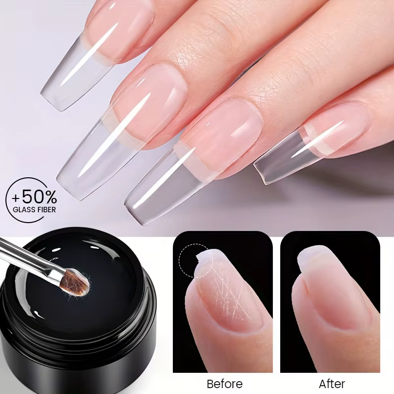 Gel de construction rapide en fibre de verre 15g pour ongles abîmés
