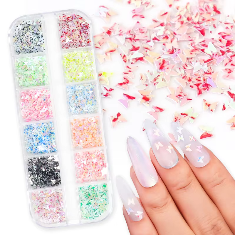 Fluorwidess-Paillettes Papillon pour Nail Art