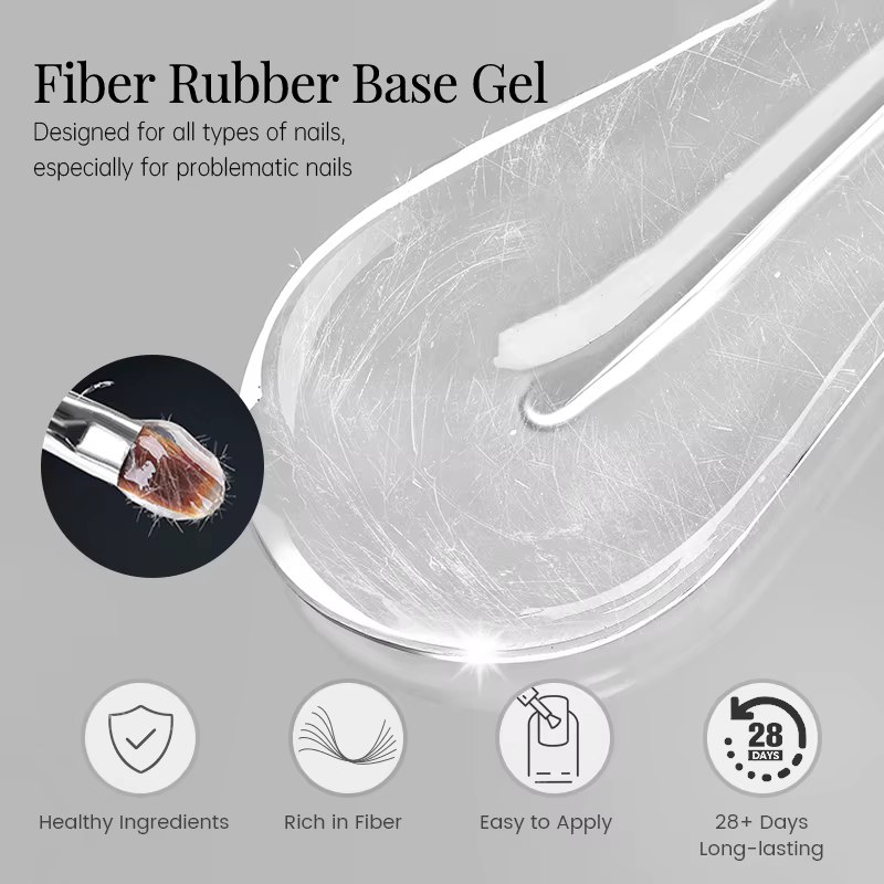 UR SUGAR 15ml Gel de base en fibre de caoutchouc pour ongles cassés