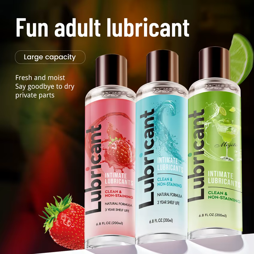 Lubrification soluble dans l'eau aux fruits, Gel à base d'eau, lubrifiant, sexe intime pour adultes, hommes et femmes, corps Gay, parfum de fraise Sexy