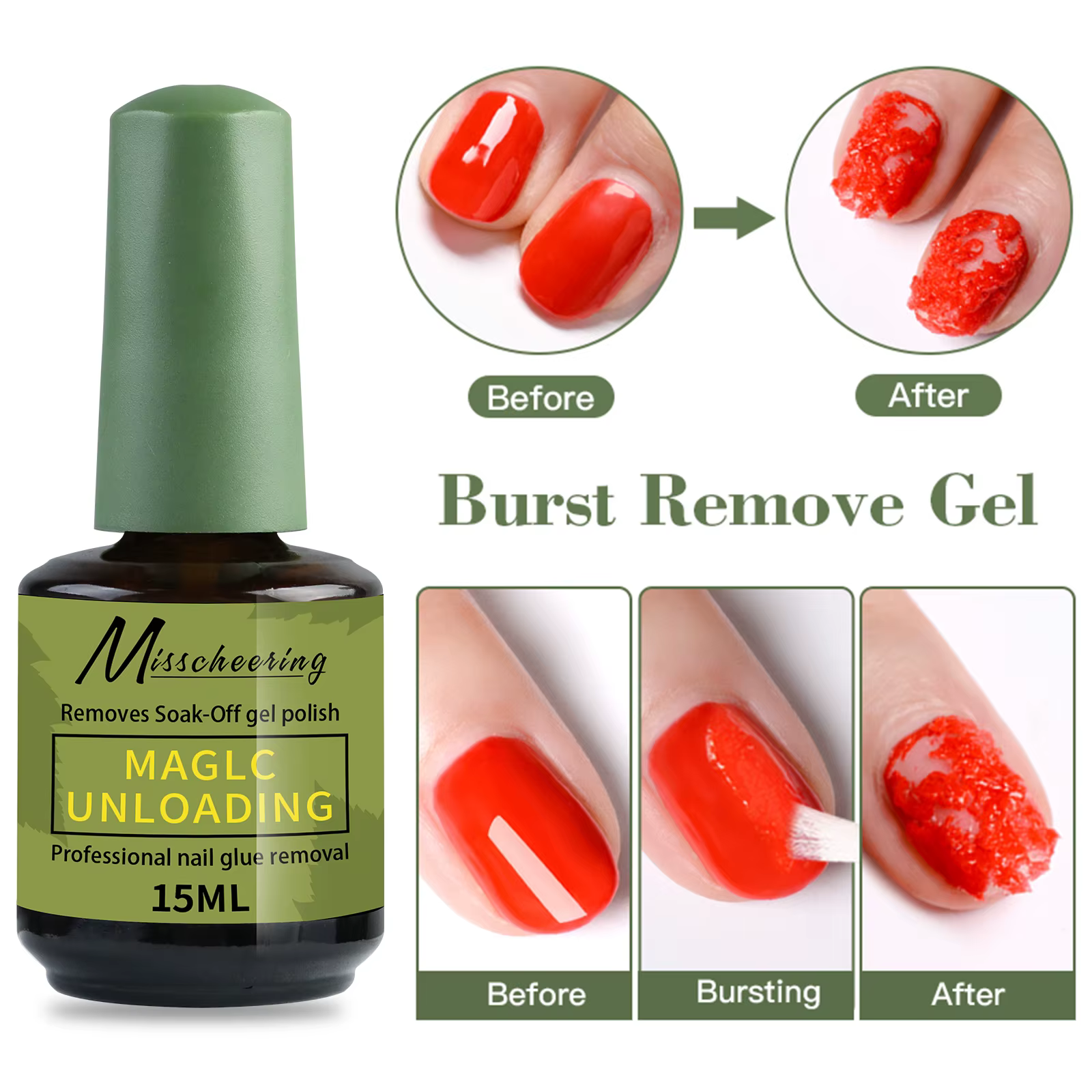 Dissolvant de vernis à ongles Gel magique rapide
