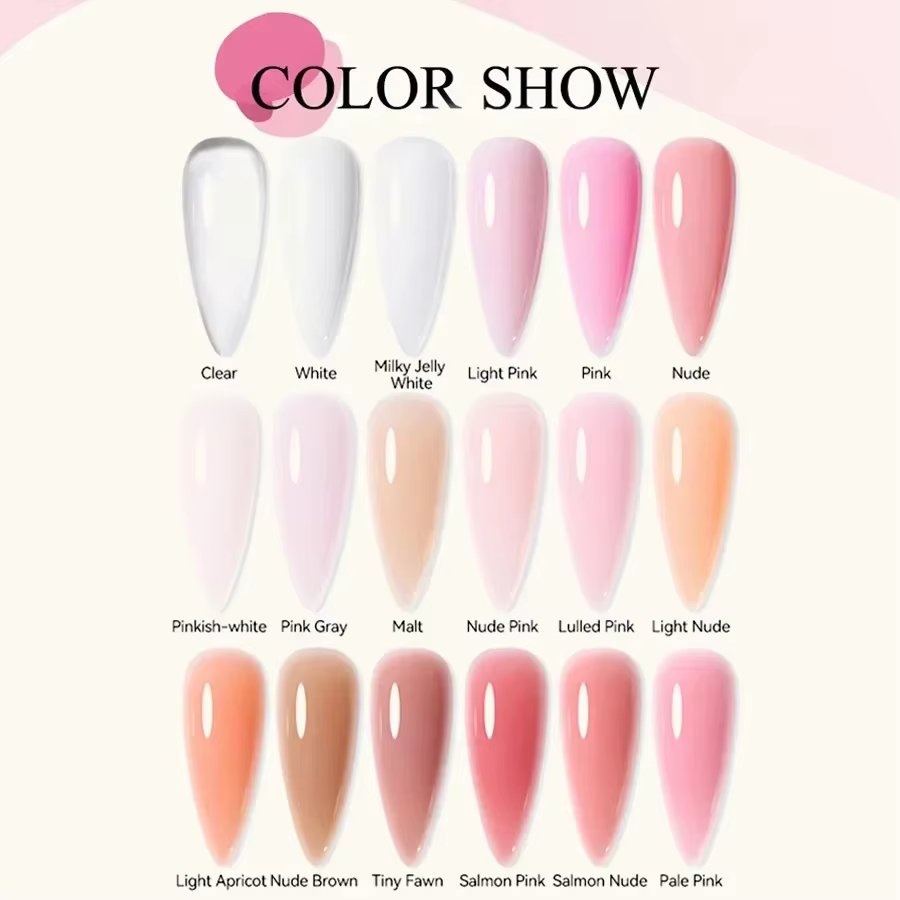 Gel d'extension d'ongles transparent